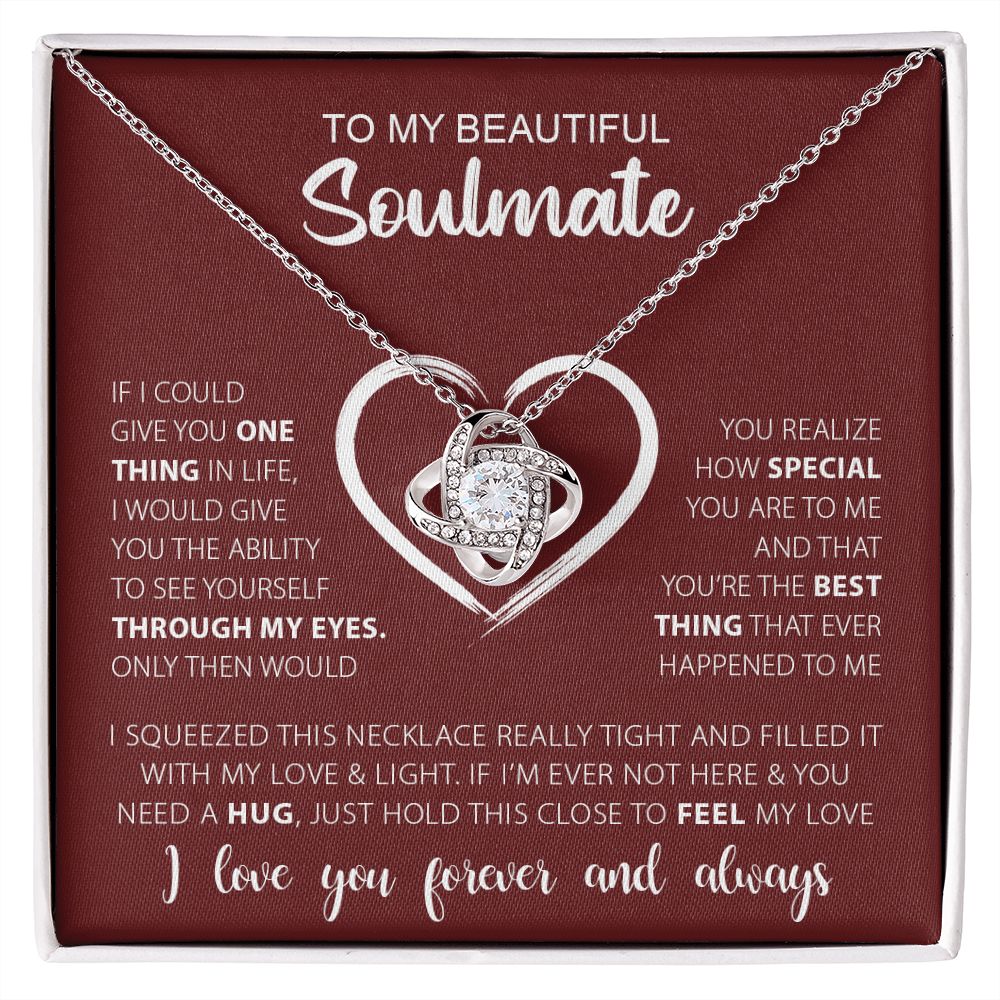 roterende Modsigelse Morgenøvelser My Beautiful Soulmate | Love & Light - Love Knot Necklace – Joyful Gift  Place