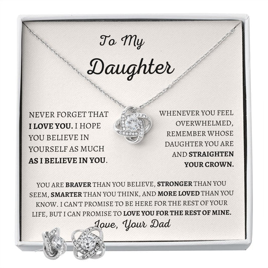 To My Daughter | Love knot Necklace