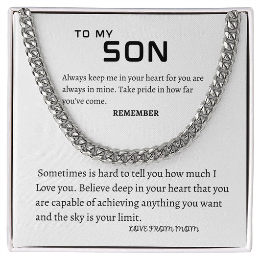 To My Son |  Cuban Necklace
