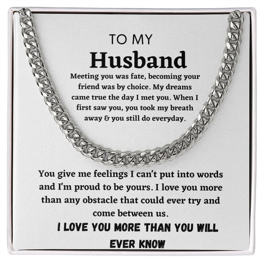 To My Husband | Cuban Chain Link