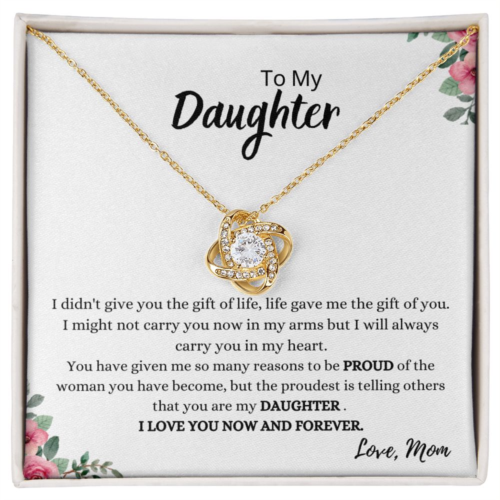 To My Adorable Daughter | Knot Love Necklace | Joyful Gift Place