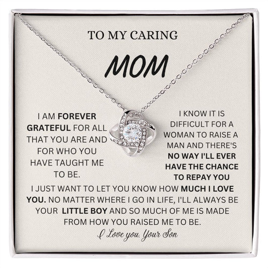 To My Caring Mother | Love Knot Necklace