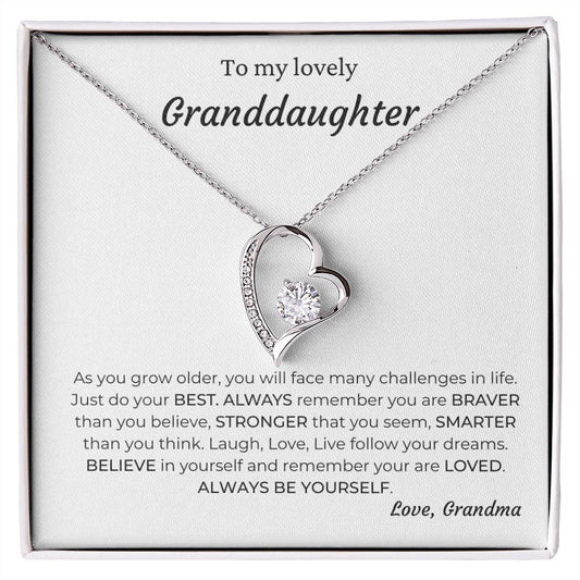 To My Granddaughter | Believe in Yourself- Love Necklace