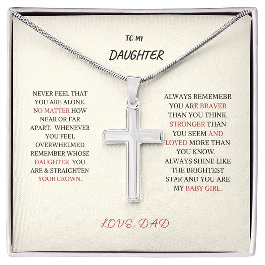 To My Daughter | Cross Necklace